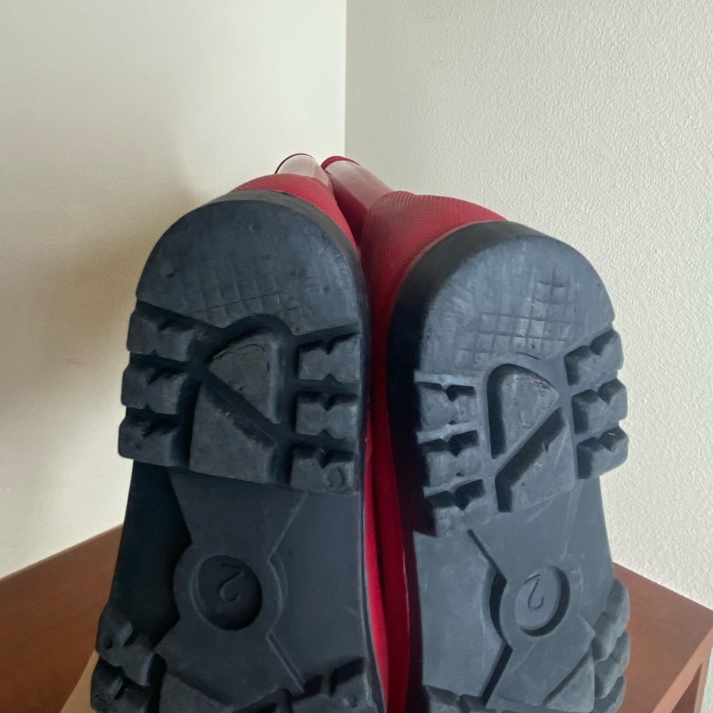 Youth Big Kid Rubber Rain Boots, Size 2, Red - Picture 4 of 13